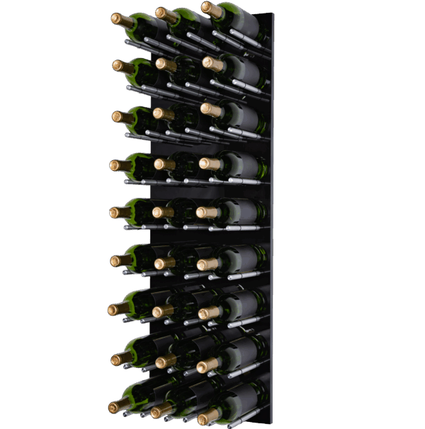 Brillante Black Silver Pegs with Bottles,wine panels, kessick wine panels, wine wall cellar, wine cellar, wine cellars, wine wall display, wine panels racks, wood wine panels, wall wine panels
