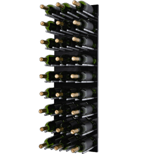 Brillante Black Silver Pegs with Bottles,wine panels, kessick wine panels, wine wall cellar, wine cellar, wine cellars, wine wall display, wine panels racks, wood wine panels, wall wine panels