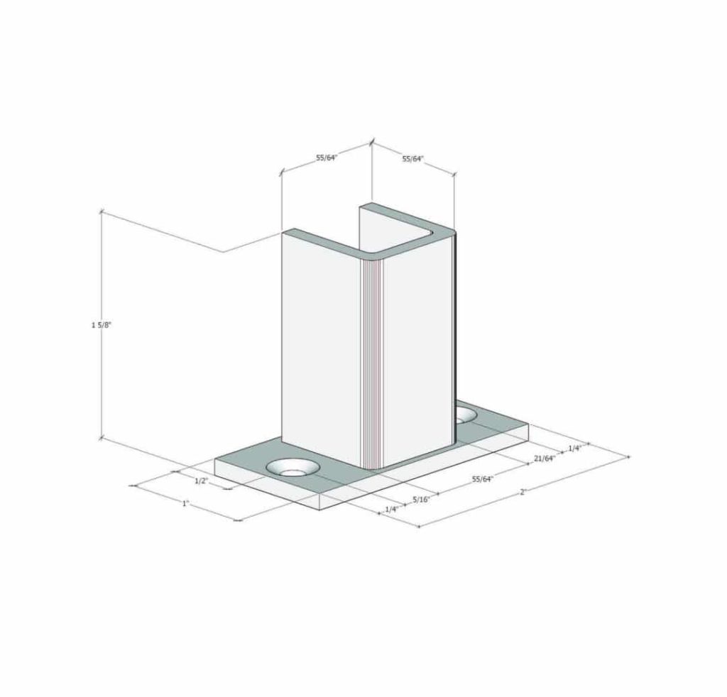 Floor-Ceiling Frames Hidden Base Plate
