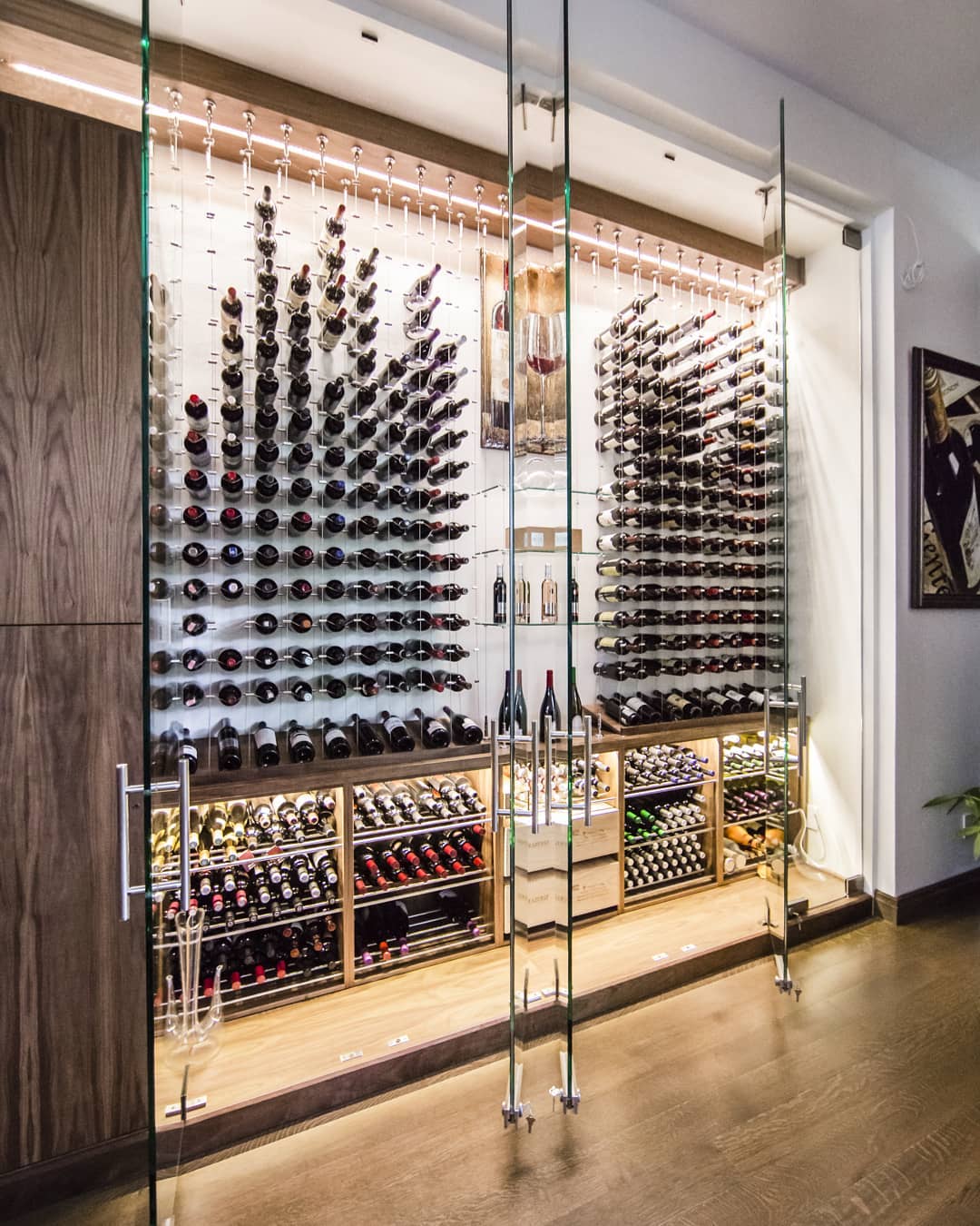 Stainless Steel Wine Rack Metal Display - Cables Wine Racks