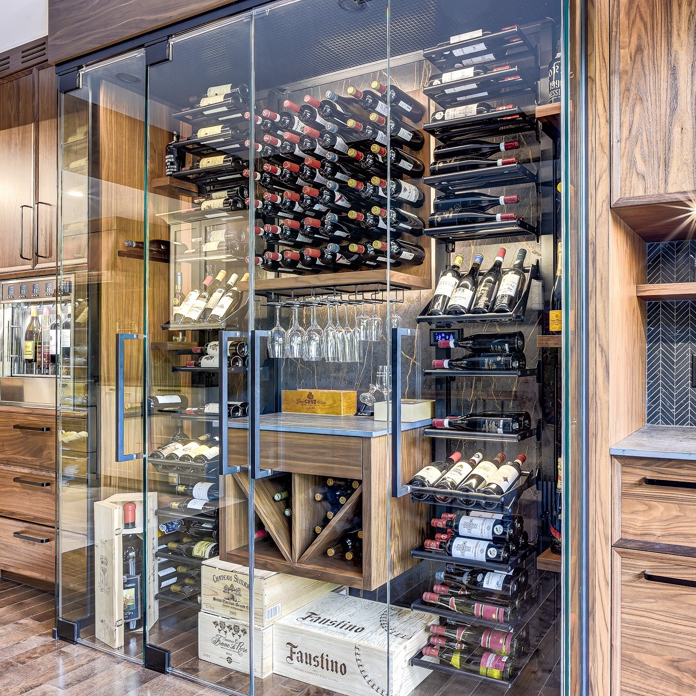 Wine cellar, wine cellars, wine wall, home wine cellar, custom wine cellar, wine cellar wall, modern wine wall, luxury modern wine cellar, refrigerated wine wall, luxury wine cellar, custom wine cellar design, modern wine cellars, wine cellar service,