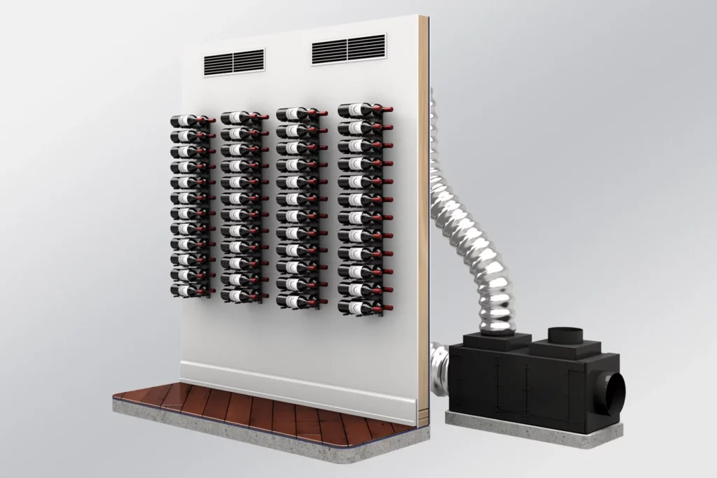 wine cooling units, wine cellar cooling units, wine cooling systems, wine refrigeration, cool wine cellars, wine room coolers