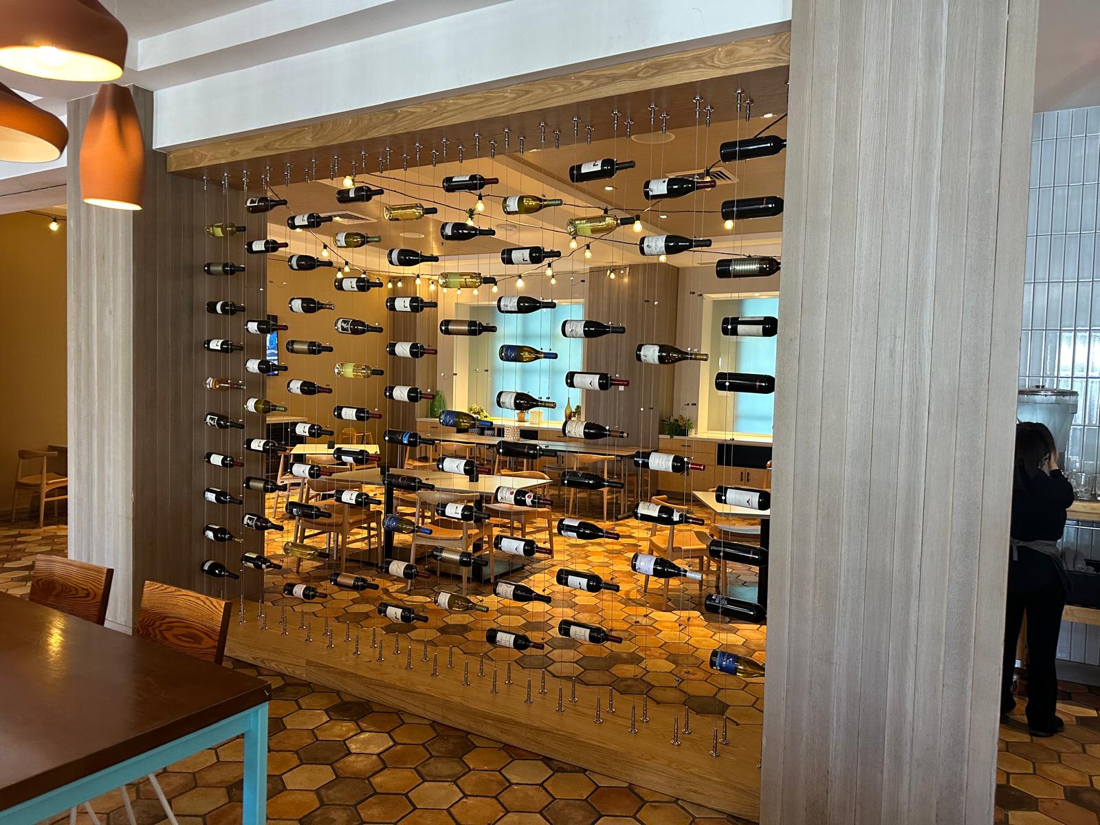 floating wine racks, float wine cables, cable wine systems, cable wine racks
