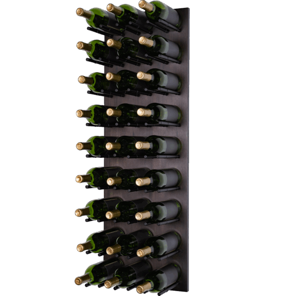 Wood Walnut Espresso Black Pegs with Bottles