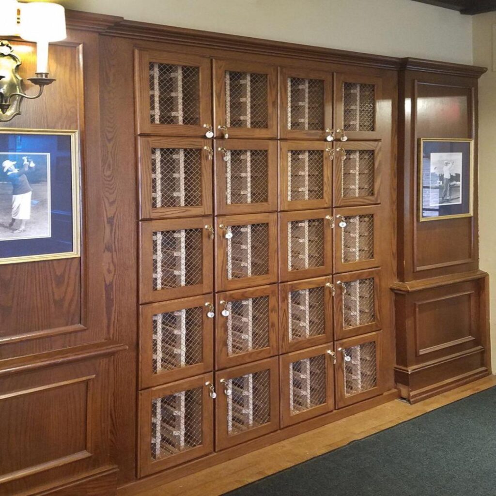 wine lockers, wood wine lockers, custom wine lockers, wine locker storage, wine storage lockers