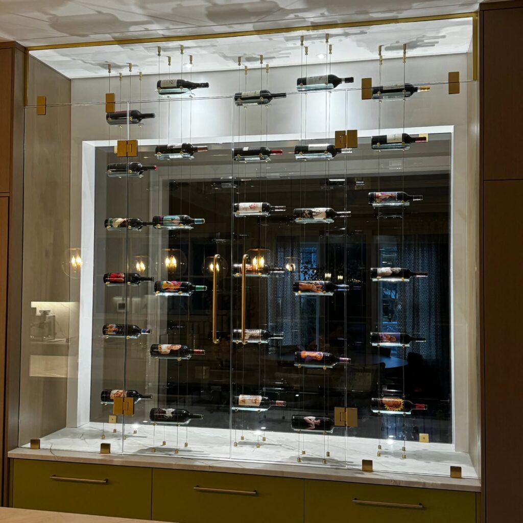 floating wine racks, float wine cables, cable wine systems, cable wine racks