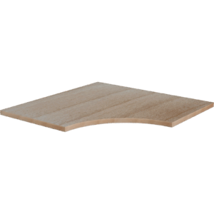 Top Shelf for a Commercial 4 Column Curved Corner with Solid Display