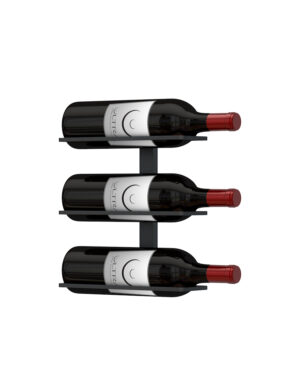 Max Reveal Label-Out 1 ft Wall Rails Metal Wine Rack (3 Bottles)