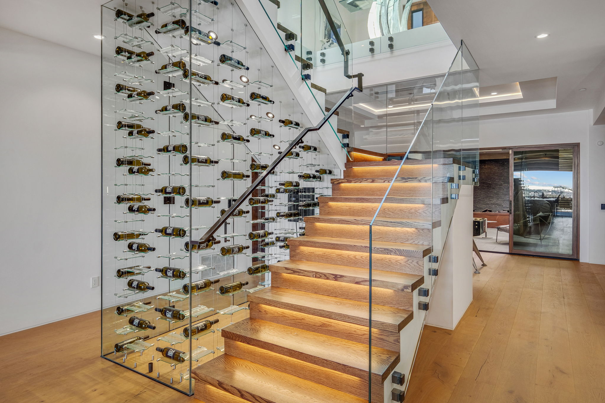 Floating Cable Wine Racks
