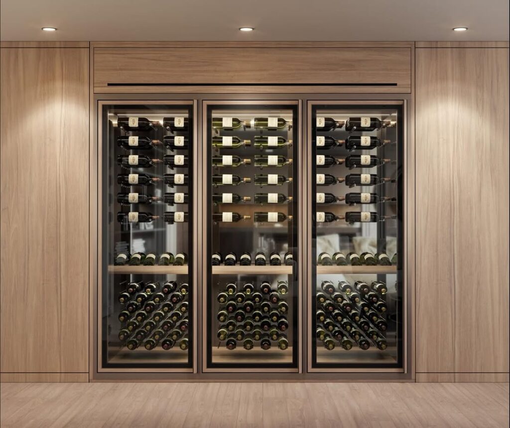 built in wine cabinets, booze cabinets