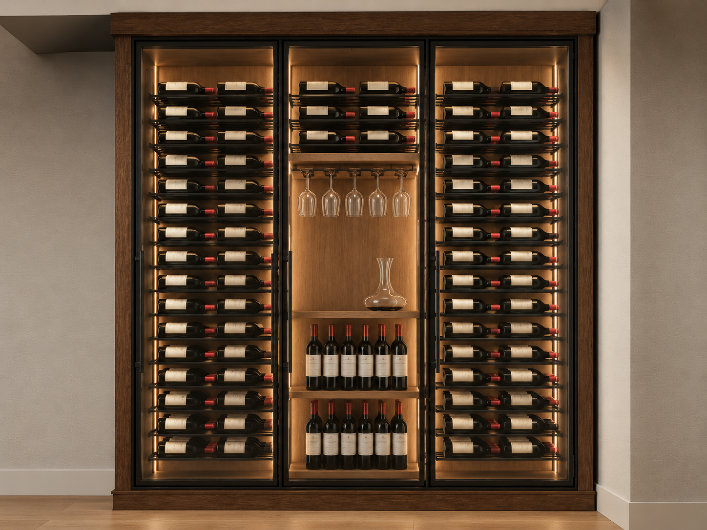 Glass wine cabinet