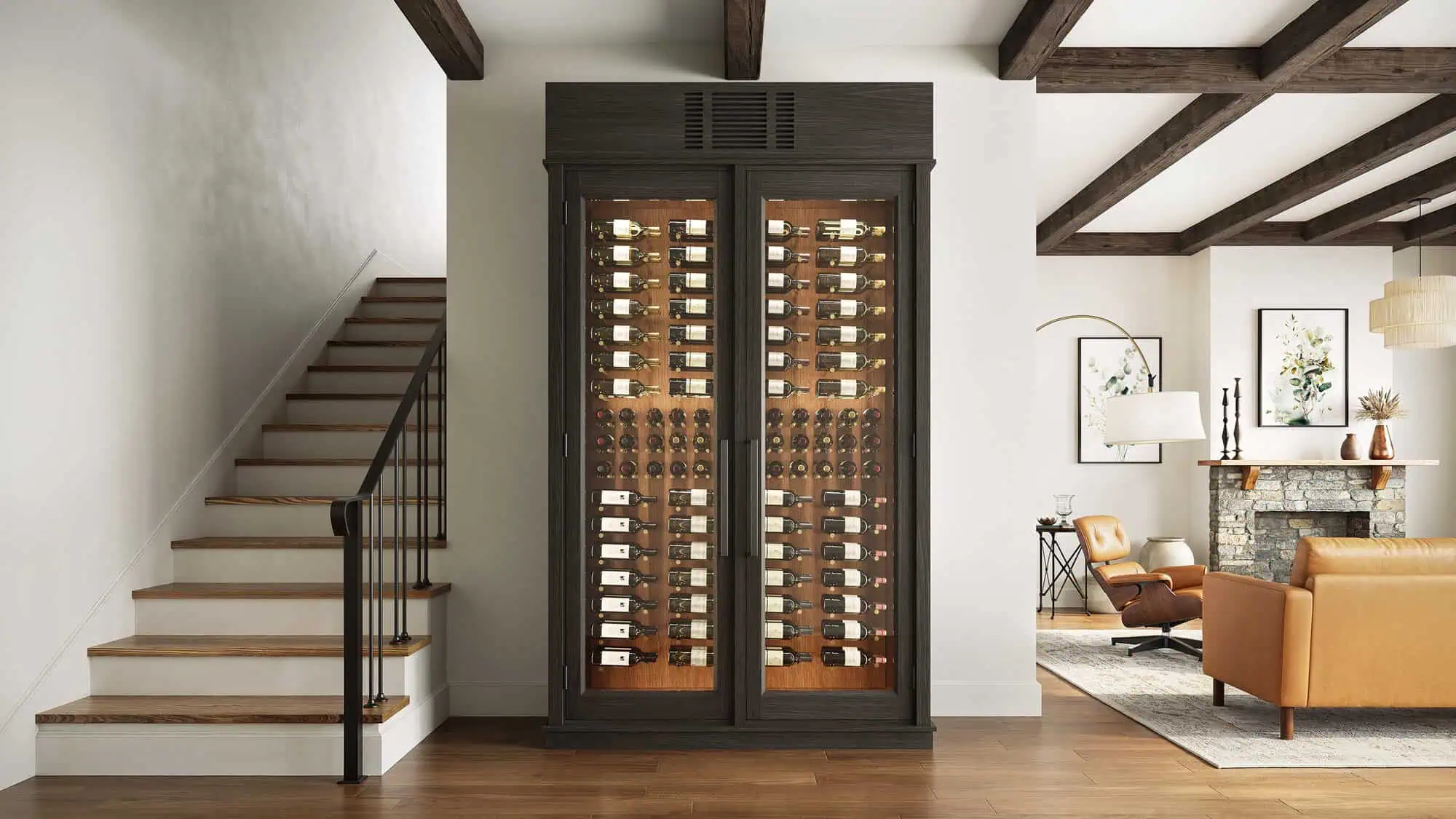 Custom wine cabnets display