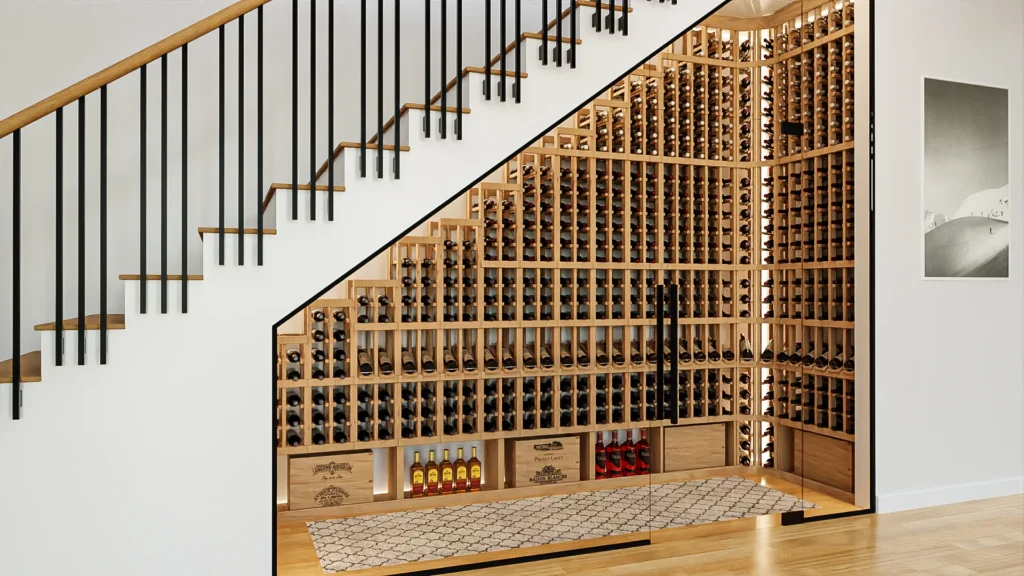 How Do I Create a Luxurious Under-Stairs Wine Display