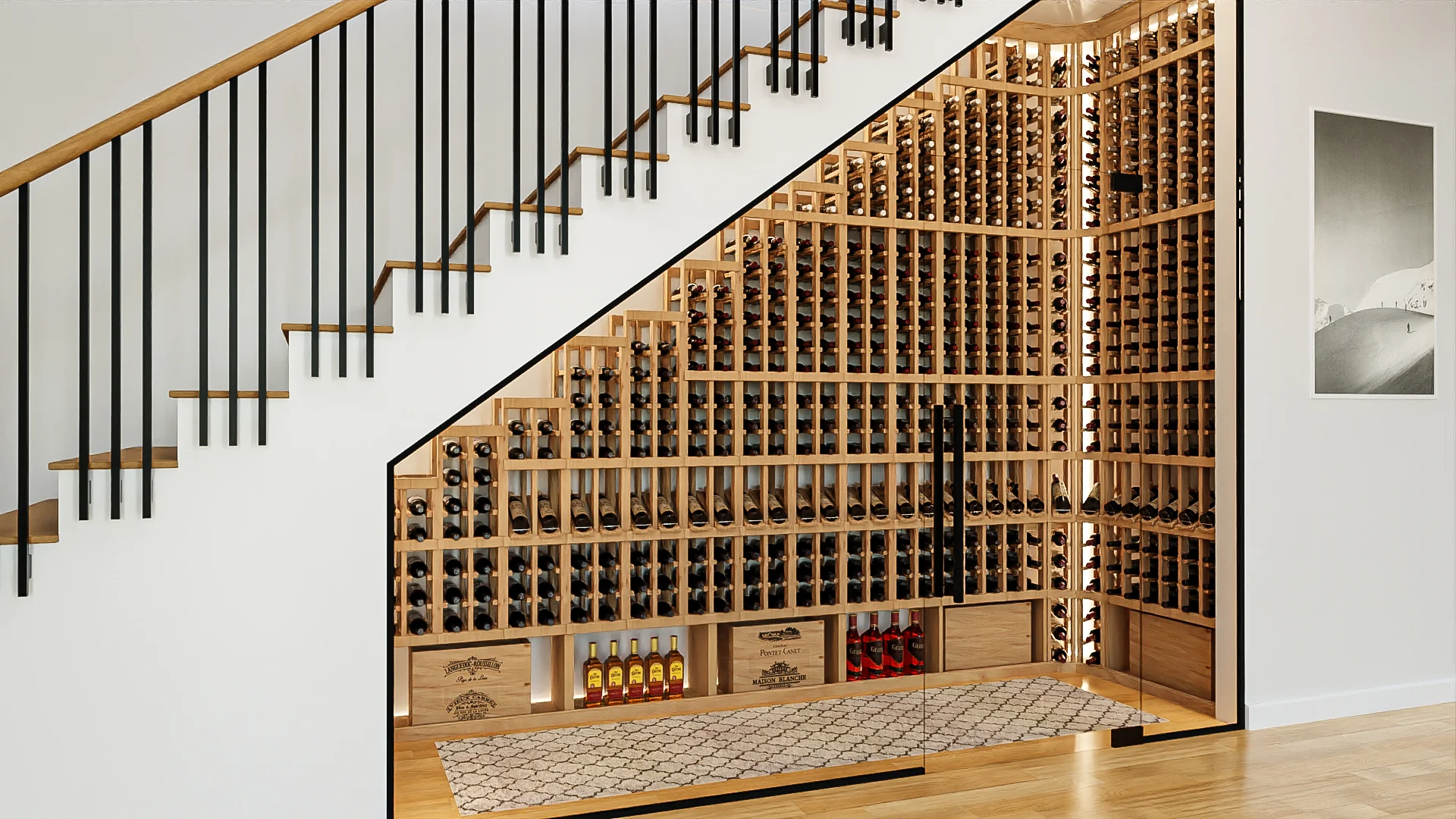 How Do I Create a Luxurious Under-Stairs Wine Display