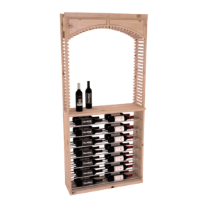 InstaCellar - 35" Cellar Arch / Horizontal Display Combo - Black Metal Rods