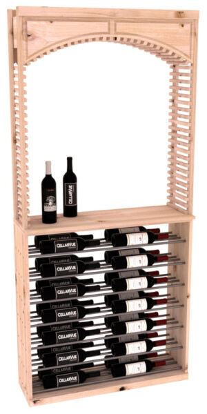 InstaCellar - 35" Cellar Arch / Horizontal Display Combo - Gold Rods