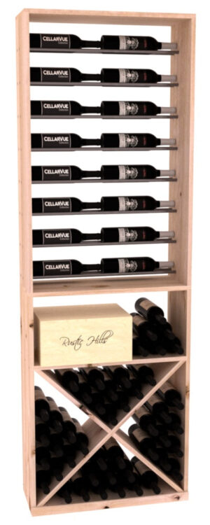 InstaCellar - 26" Horizontal Display / X Bin Combo - Gold Rods