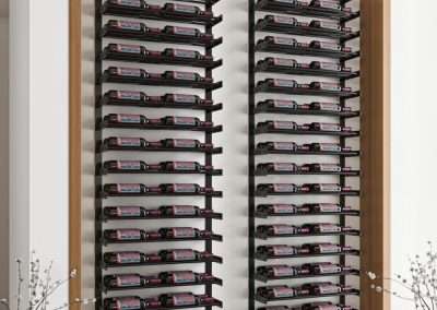 Evolution Wine Wall, Wall Mounted Wine Racks, Wall Wine Racks, Floor to Ceiling Wien Racks, Modern Wien Racks, Metal Wine Racks, Wine Wall Racking, Wine Wall Display Shelves