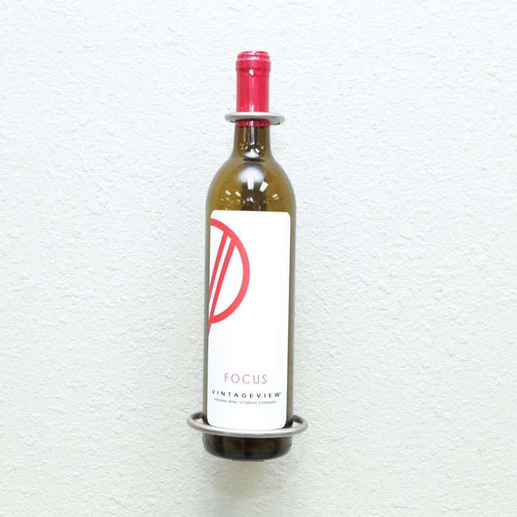 Wall Series 3 Bottle Metal Wine Rack in Satin Black Finish