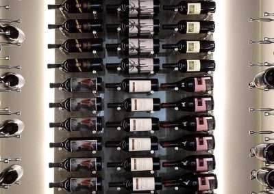 Custom Wine Panels, Metal Wine Panels, Modern Wine Panels, Under The Stairs Wall Mounted Wine Panels