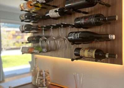 Custom Wine Panels, Metal Wine Panels, Modern Wine Panels, Under The Stairs Wall Mounted Wine Panels