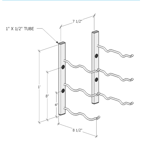 WS12 6 Bottle Wall Mounted Wine Racks Specifications