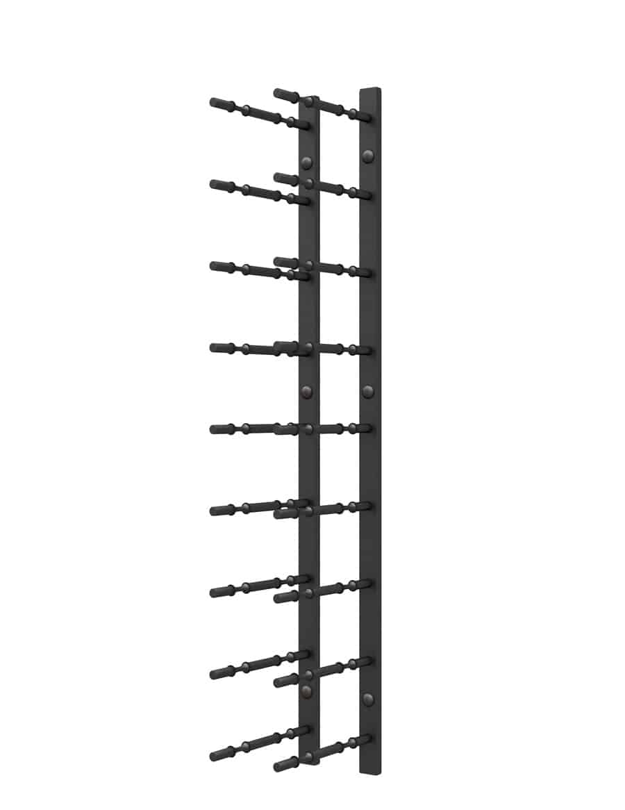 Wall Series 3 Bottle Metal Wine Rack in Satin Black Finish