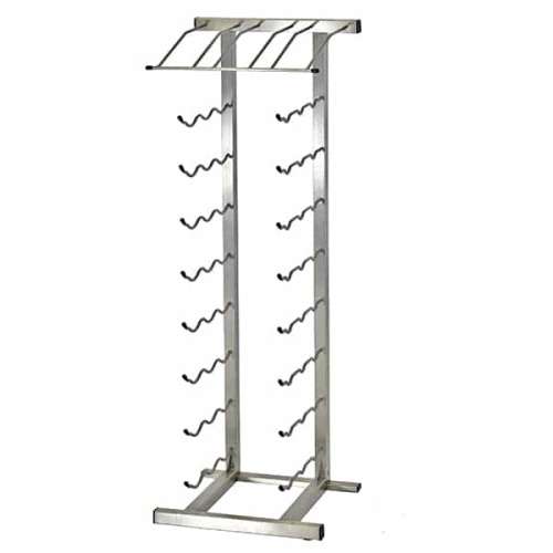 Point of Sale Metal Wine Rack Brushed Nickel
