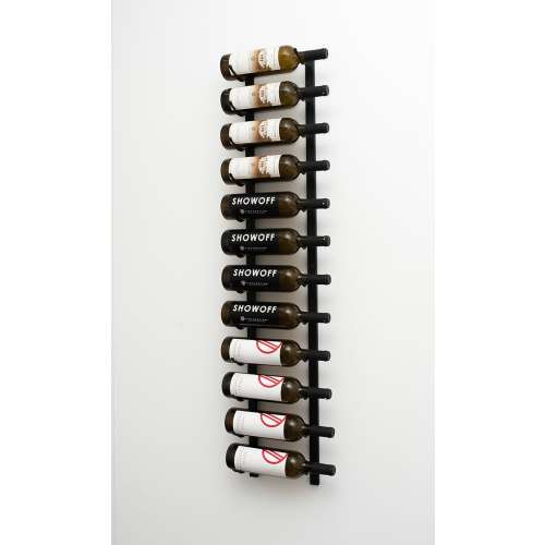Wall Series 12 Bottle Metal Wine Rack in Satin Black Finish
