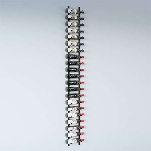 Wall Series 21 Bottle Metal Wine Rack in Satin Black Finish