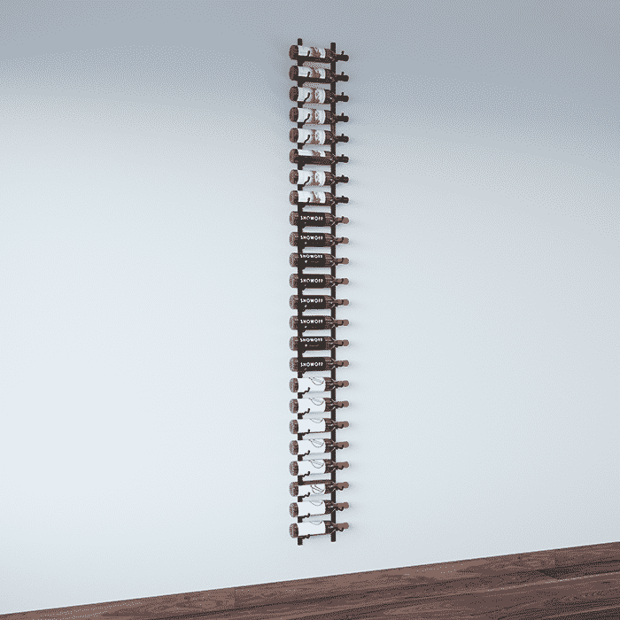 Wall Series 3 Bottle Metal Wine Rack in Satin Black Finish