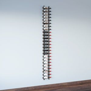 Wall Series 24 Bottle Metal Wine Rack in Satin Black Finish