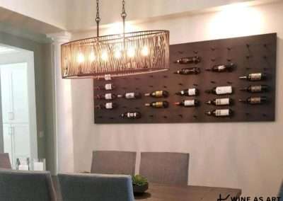 Custom Wine Panels, Metal Wine Panels, Modern Wine Panels, Under The Stairs Wall Mounted Wine Panels