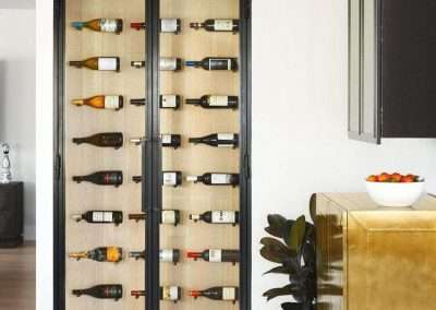 Custom Wine Panels, Metal Wine Panels, Modern Wine Panels, Under The Stairs Wall Mounted Wine Panels