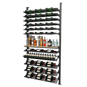 Wall Metal Wine Racks, Vino Rails, Vino Pins, Evolution Wine Wall Post , Vintage View, Floor to ceiling, Wood Wine Racks