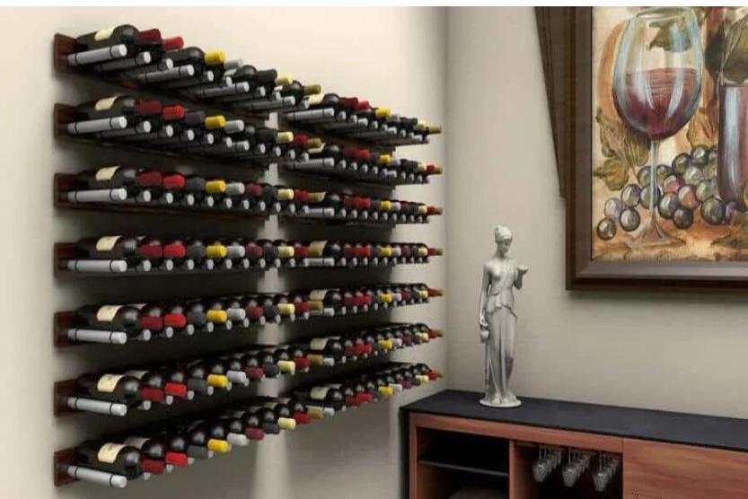 Ultra wine racks, ultra wine rails, metal wall wine racks